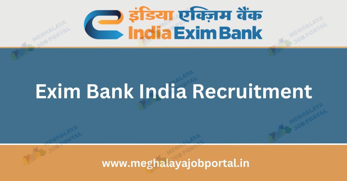 Exim Bank India Recruitment