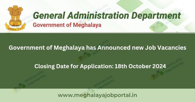 General Administration Department Meghalaya