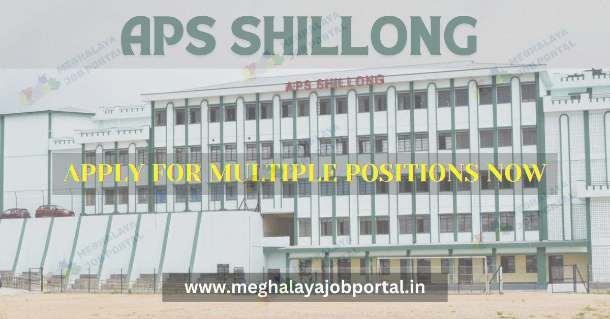 Army Public School Shillong has announced its recruitment drive for 2025.