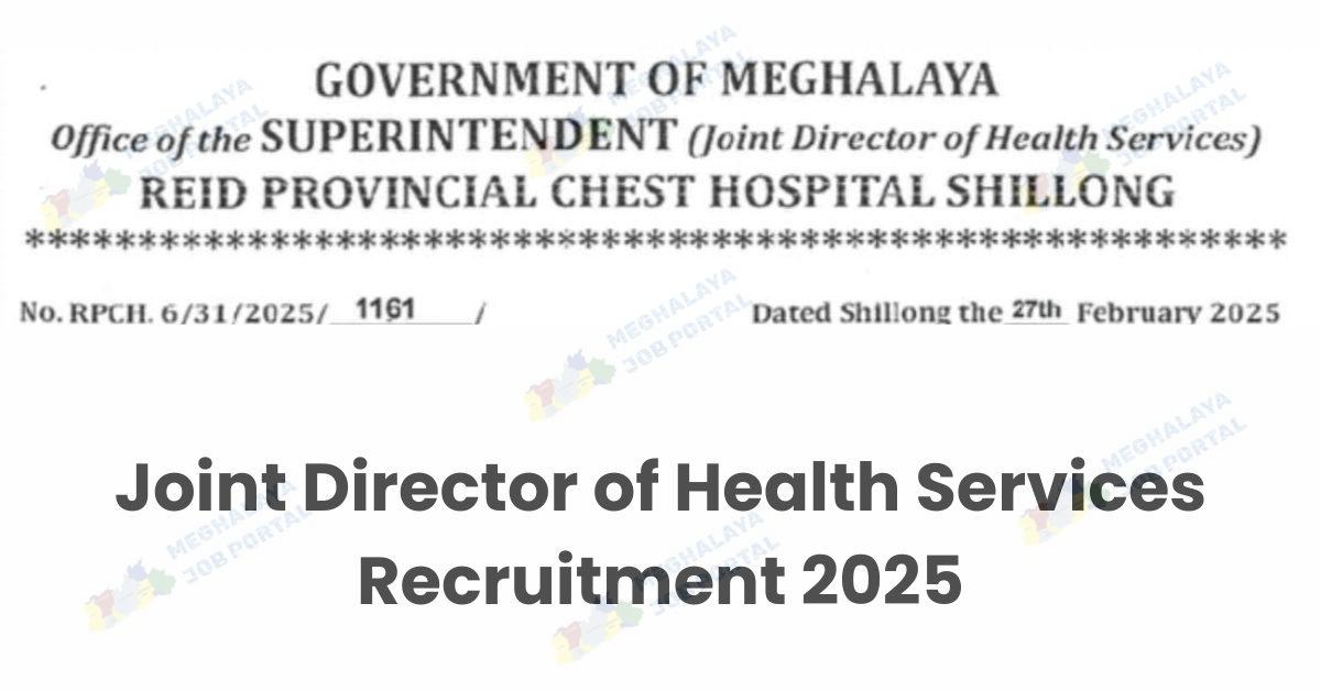 Joint Director of Health Services Recruitment 2025 notification is out now