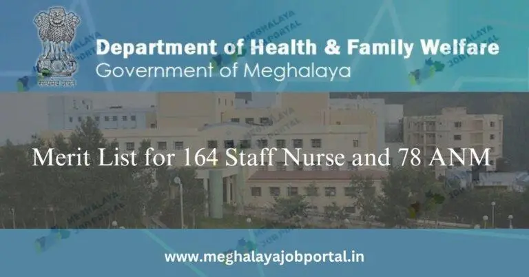 MMSRB Merit List 2025: 164 Nurse & 78 ANM out