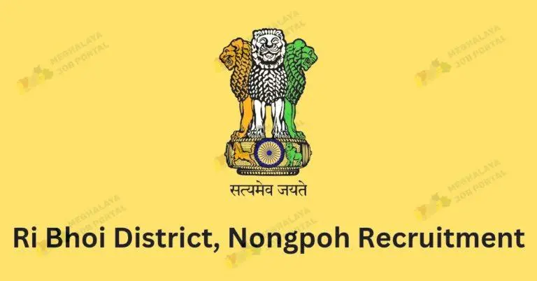 Job In Ri Bhoi District Nongpoh 2025 recruitment. Apply now for government vacancies. Submit your application before 15th April 2025.
