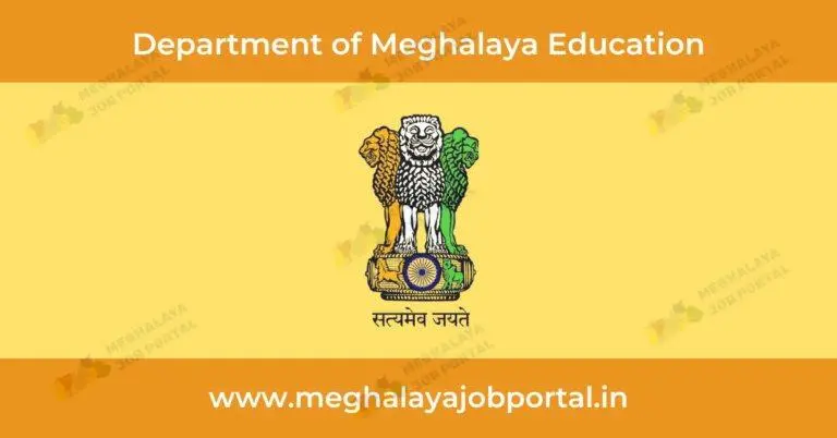 Department of Meghalaya Education Recruitment