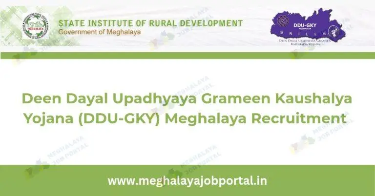DDU GKY Meghalaya Recruitment 2025 Apply For Block Coordinator