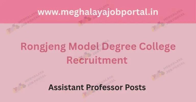 East Garo Hills Meghalaya Recruitment 2025 Walk-in Interview Jobs