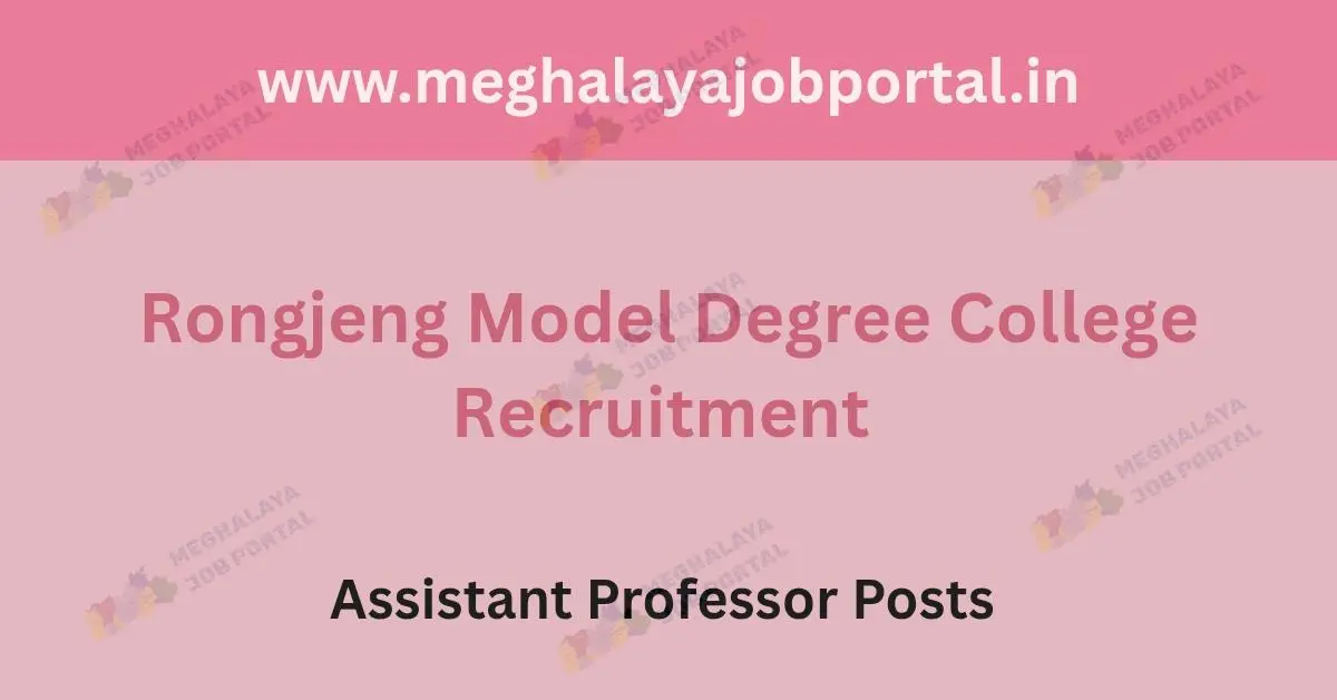 East Garo Hills Meghalaya Recruitment 2025 Walk-in Interview Jobs