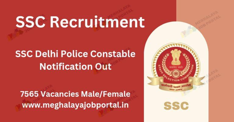SSC Delhi Police Constable Recruitment 2025 Apply Online Details Now