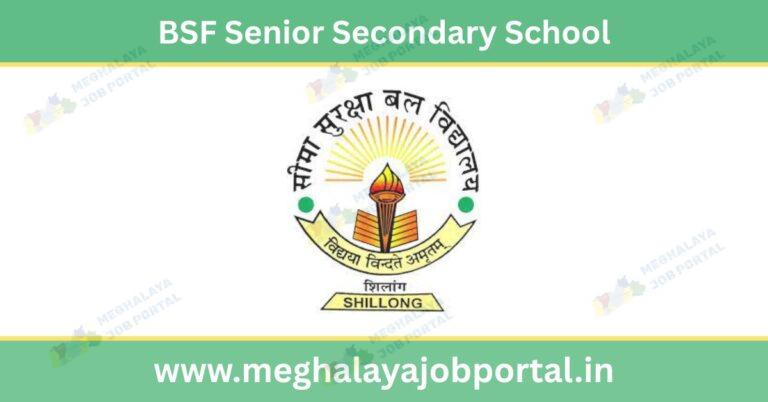 BSF Senior Secondary School Shillong Recruitment 2026 notification showing teaching and staff vacancies with post names, salary details, and application information.