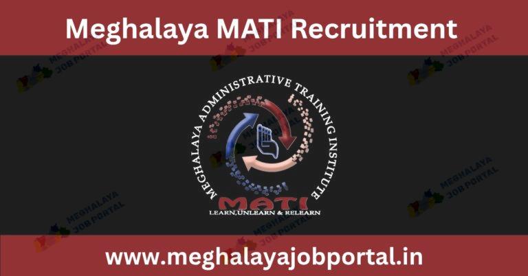 Meghalaya MATI Recruitment 2026 walk-in interview notice for instructional designer jobs at MATI Shillong