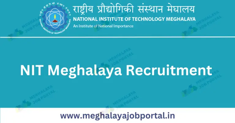 Junior Research Fellow post under NIT Meghalaya Recruitment 2026.