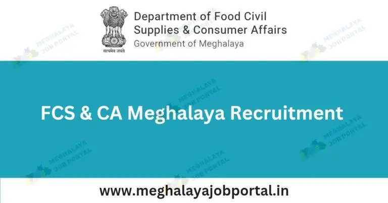 Food Civil Supplies & Consumer Affairs 2026 Member Recruitment notification Meghalaya District Consumer Commission vacancies application form details.