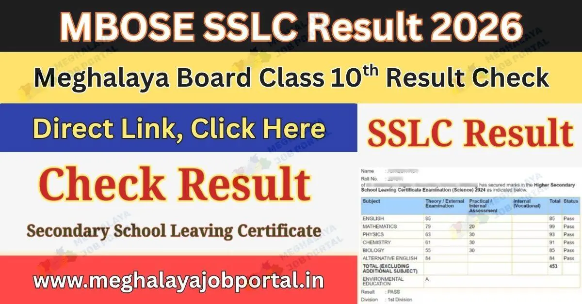 MBOSE SSLC Result 2026 OUT @mbose.in download result booklet here online check.