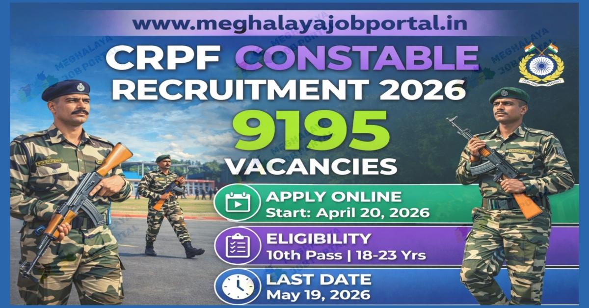 The Central Reserve Police Force (CRPF) has announced recruitment for 9,195 Constable (Technical & Tradesmen and Pioneer) posts in 2026. Online applications open on April 20, 2026, and close on May 19, 2026, on rect.crpf.gov.in. Candidates must be 10th pass with relevant ITI/experience for specific trades and meet age criteria (18–23/21–27 years).