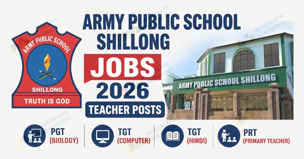 Army Public School Shillong Recruitment 2026 invites applications for PGT, TGT, and PRT posts. Check vacancy, salary, eligibility, and apply before 05 May 2026.