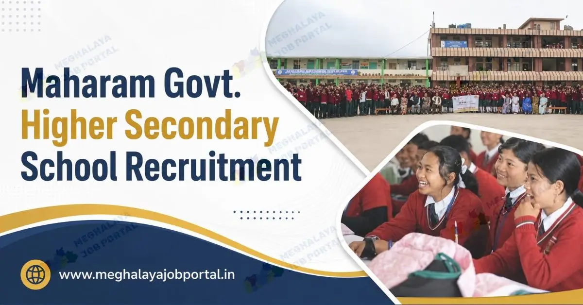 Maharam Government Higher Secondary School Recruitment 2026 invites eligible candidates for 5 Assistant Lecturer posts in Commerce Stream at Mawkyrwat, Meghalaya.