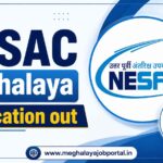 NESAC Recruitment 2026 blog banner featuring the NESAC Meghalaya logo with the headline "NESAC Meghalaya Notification out" and Meghalaya Job Portal website branding.