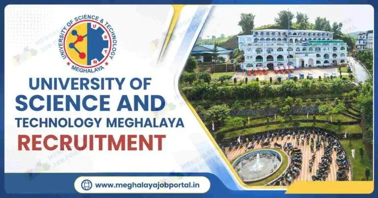 USTM Faculty Recruitment 2026 banner for University of Science and Technology Meghalaya Professor, Associate Professor and Assistant Professor recruitment notification