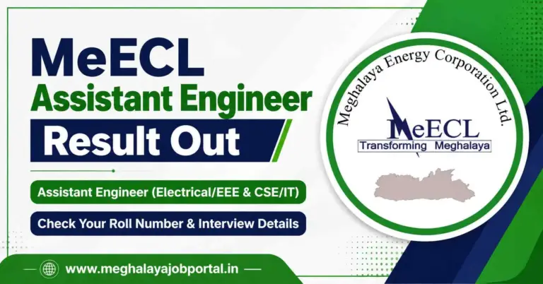 MeECL Assistant Engineer Result 2026 announced for Electrical/EEE and CSE/IT posts, with shortlisted candidates, roll numbers and interview details.