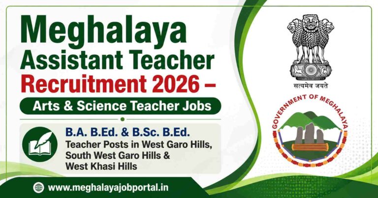 Meghalaya Assistant Teacher Recruitment 2026 Deficit and Adhoc School Teacher Vacancy Advertisement.
