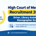 High Court of Meghalaya Recruitment 2026