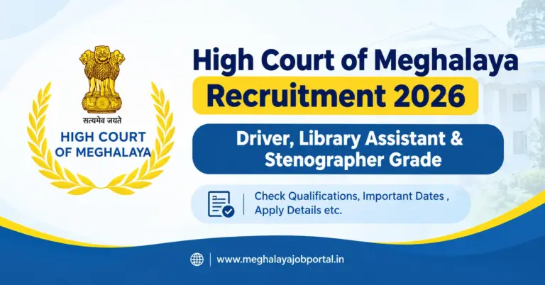 High Court of Meghalaya Recruitment 2026