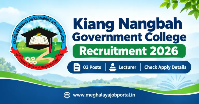 Kiang Nangbah Government College Recruitment 2026