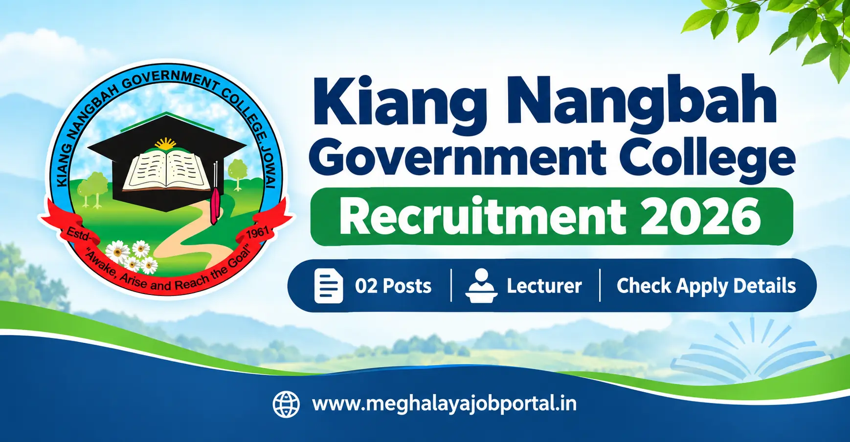 Kiang Nangbah Government College Recruitment 2026