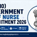 Civil Hospital Jowai Government Staff Nurse Recruitment 2026 banner featuring the Government of India emblem, 17 Staff Nurse posts, GNM or B.Sc Nursing qualification, ₹30,000 monthly salary, and September 10 application deadline.