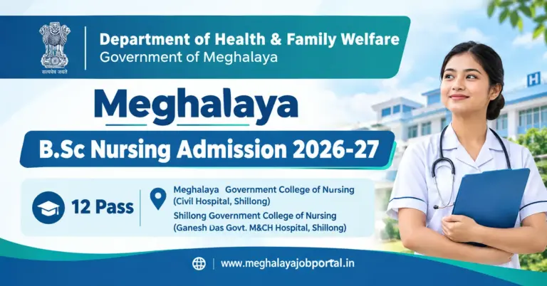 DME Meghalaya Nursing Admission 2026