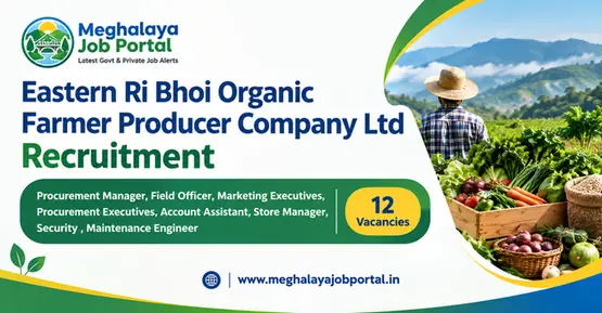 Eastern Ri Bhoi Organic Farmer Producer Company Ltd Recruitment 2026