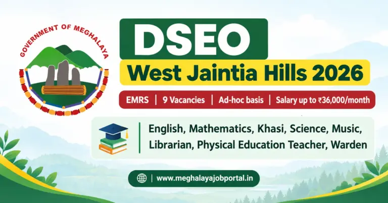DSEO West Jaintia Hills 2026