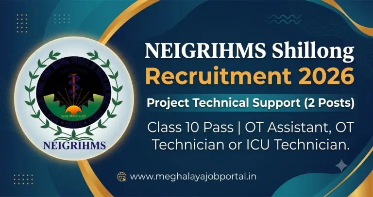NEIGRIHMS Shillong Jobs 2026