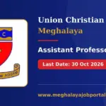 Union Christian College Recruitment 2026