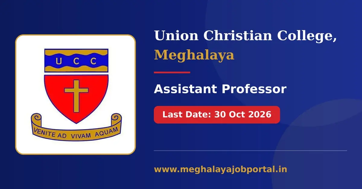 Union Christian College Recruitment 2026