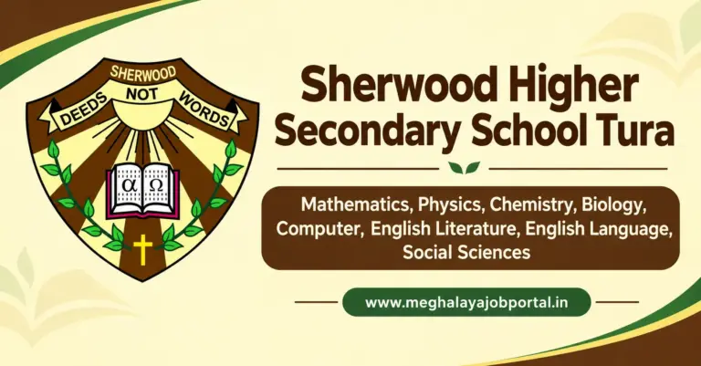 Sherwood Higher Secondary School Tura Recruitment 2026