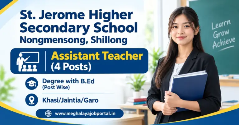 St Jerome Higher Secondary School Recruitment 2026