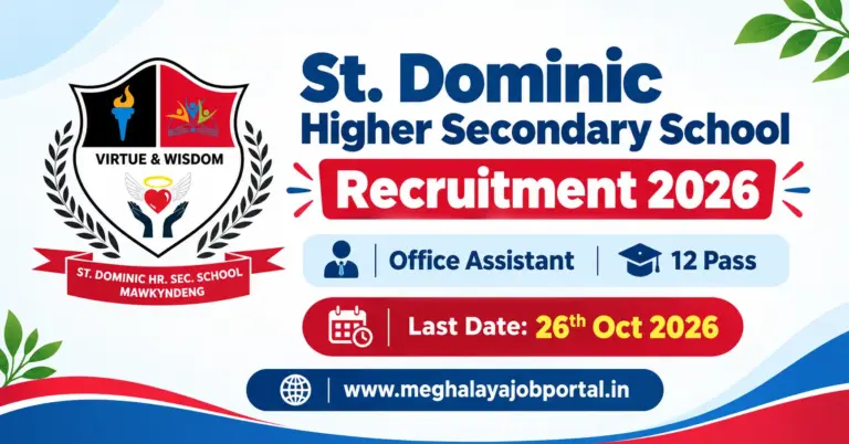 St Dominic Higher Secondary School Recruitment 2026