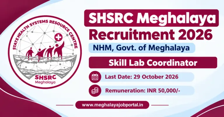 SHSRC Meghalaya Recruitment 2026 banner 2
