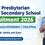 Ri Bhoi Presbyterian Higher Secondary School recruitment