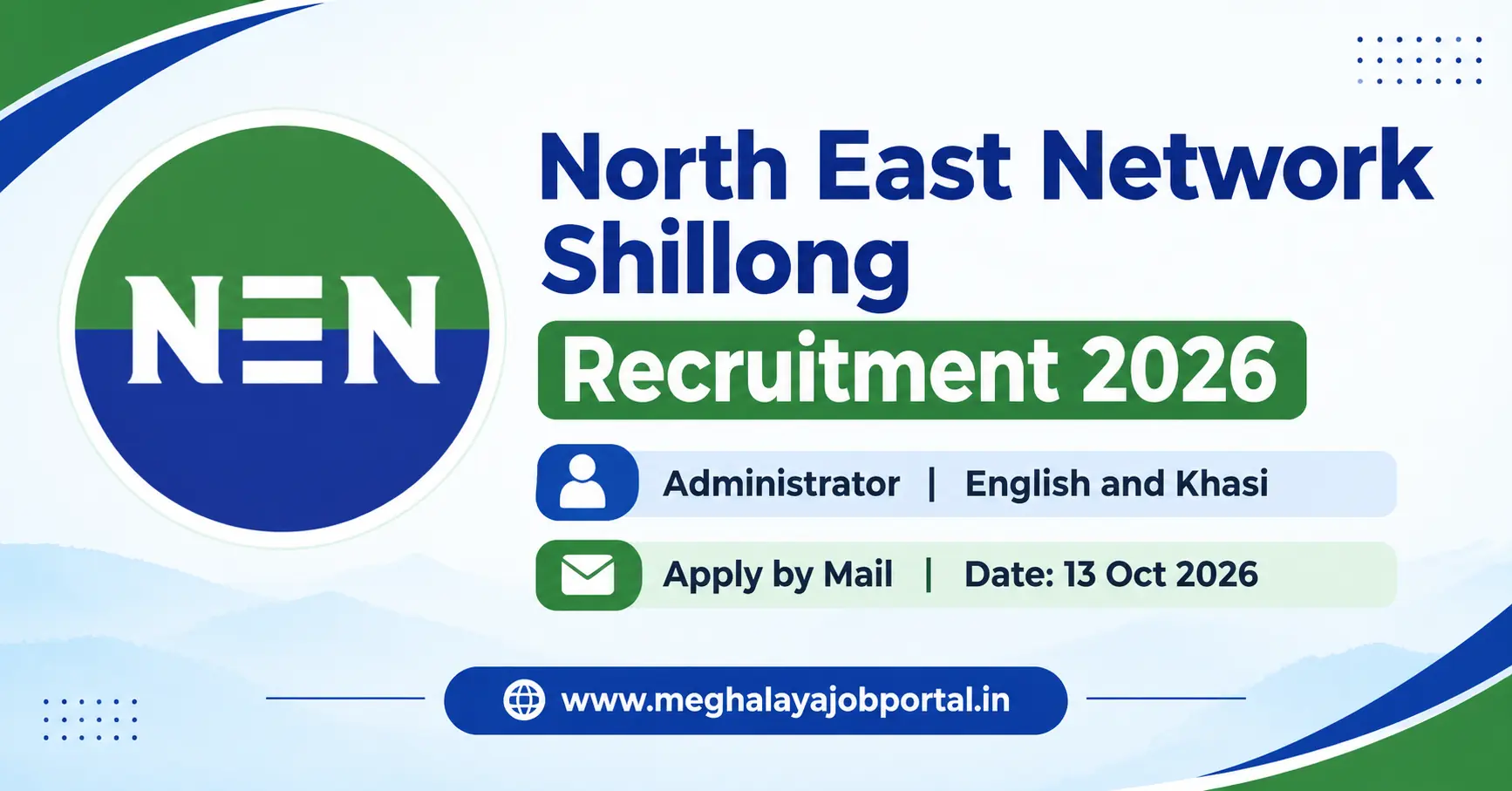 East Network Shillong Recruitment 2026