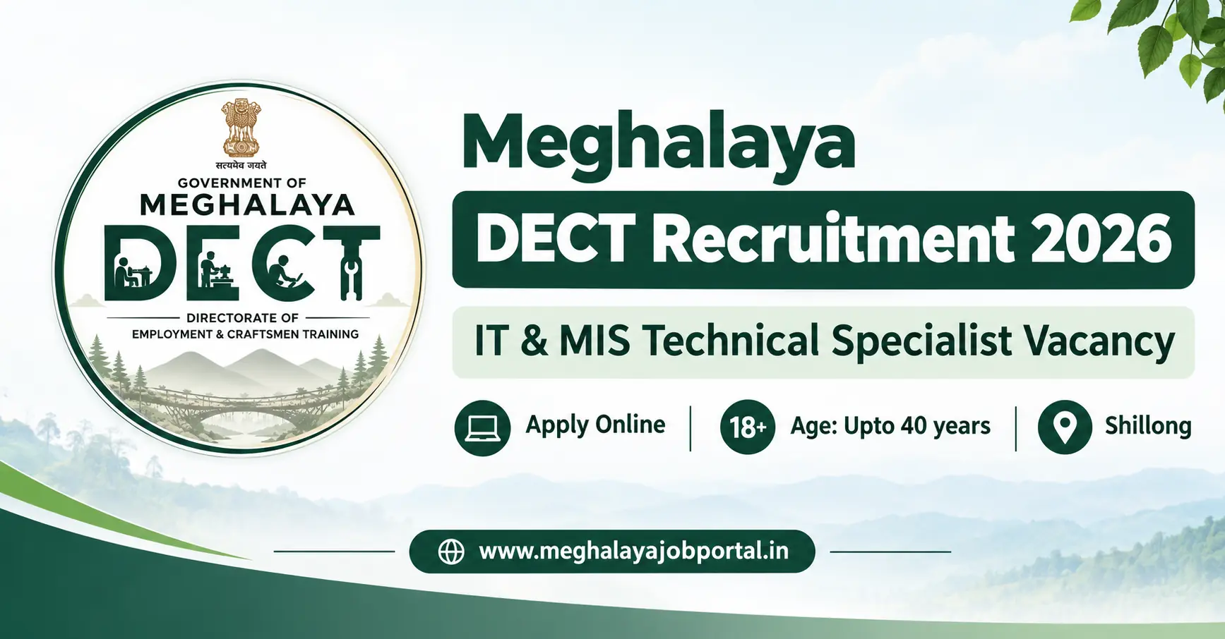 Meghalaya DECT Recruitment 2026